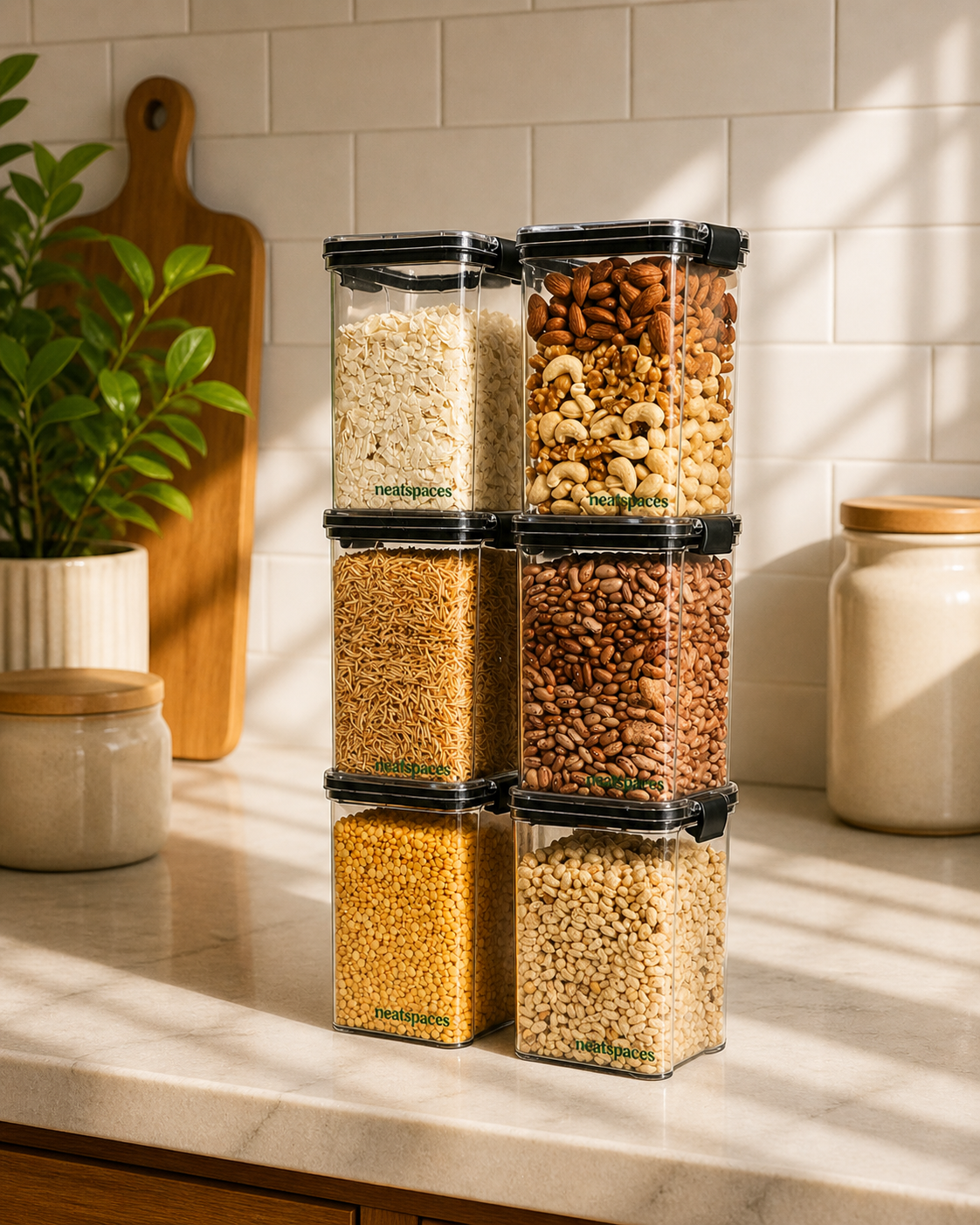 lock airtight kitchen storage containers, 700ml