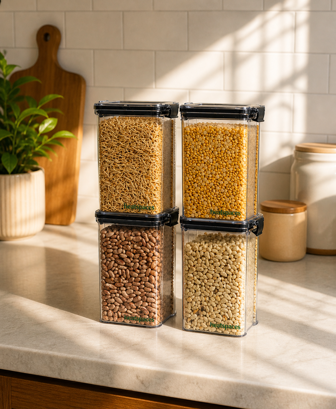 lock airtight kitchen storage containers, 700ml