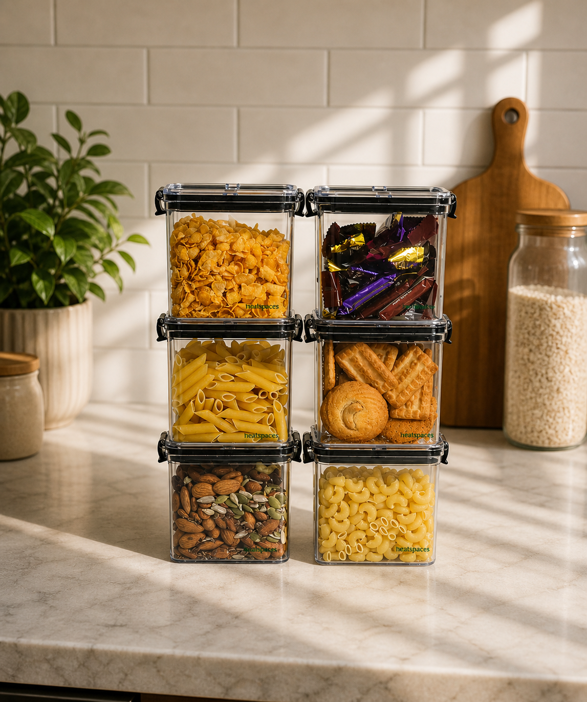 lock airtight kitchen storage containers, 700ml