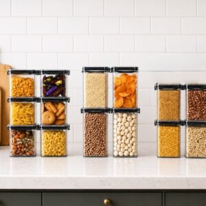 Lock Airtight Kitchen Storage Containers Combo Pack, 700 ML (6 Pcs) + 1200 ML (4 Pcs) + 1700 ML (4 Pcs)