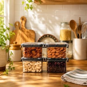 Lock & Lock Airtight Kitchen Storage Containers (400 ML X 4 Pcs)